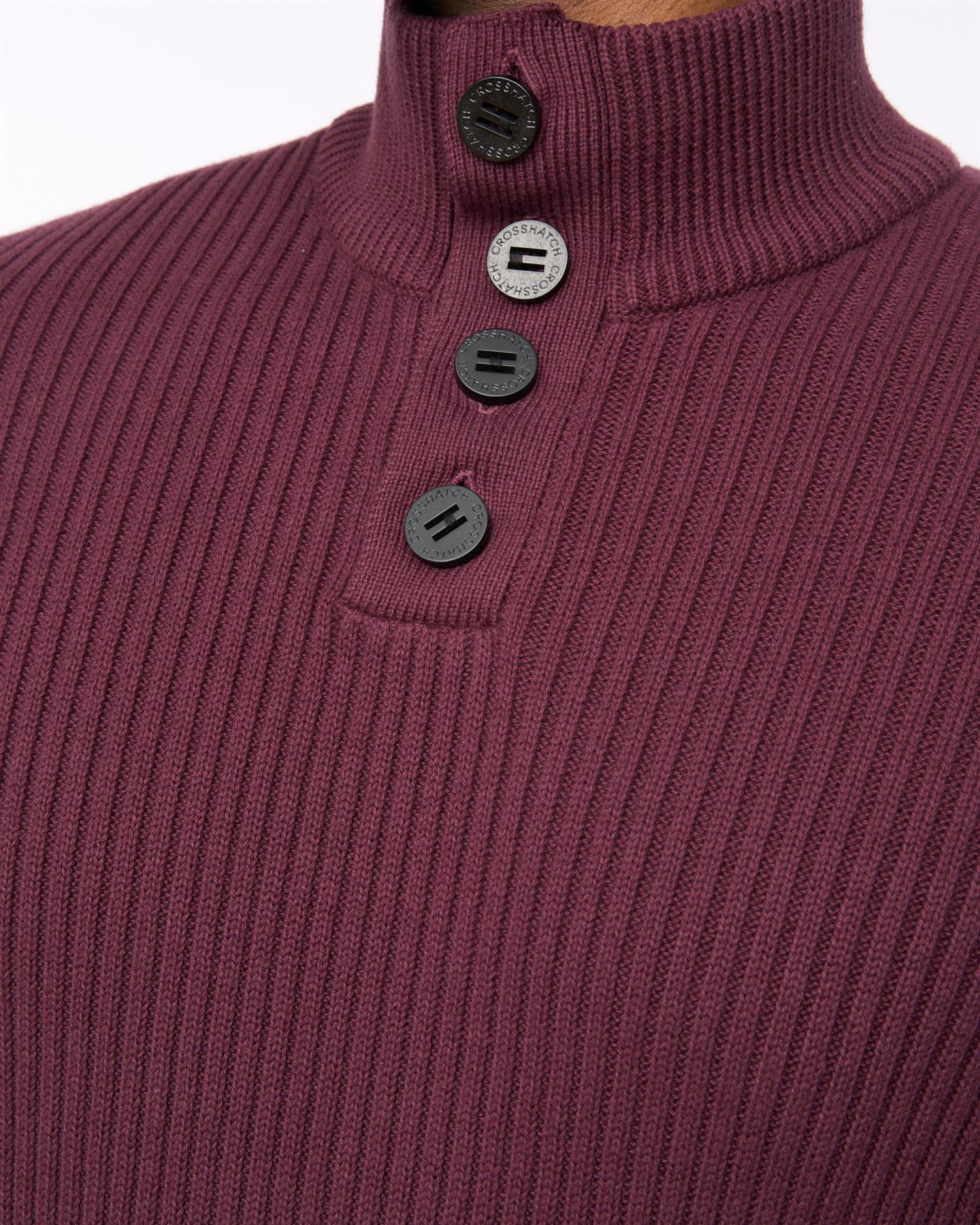 Mens Wellburys Chunky Knit Raisin