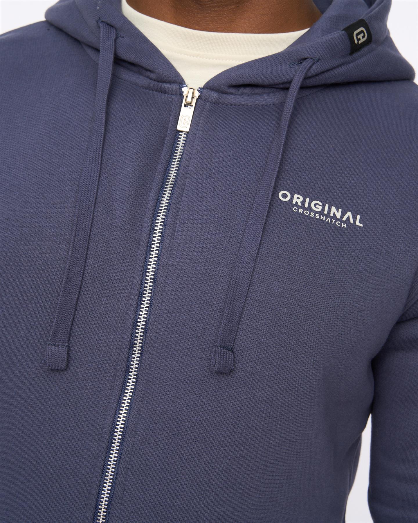Mens Allmoor Zip Thru Hoodie Navy