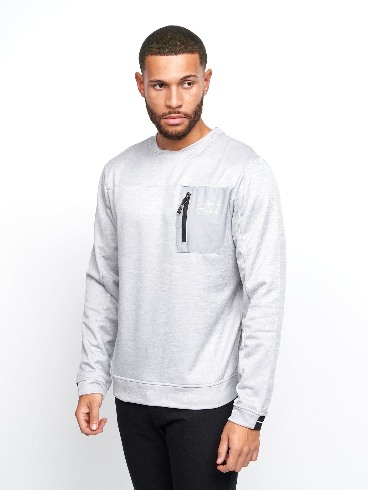 Mens Catmoore Crew Tracktop Grey