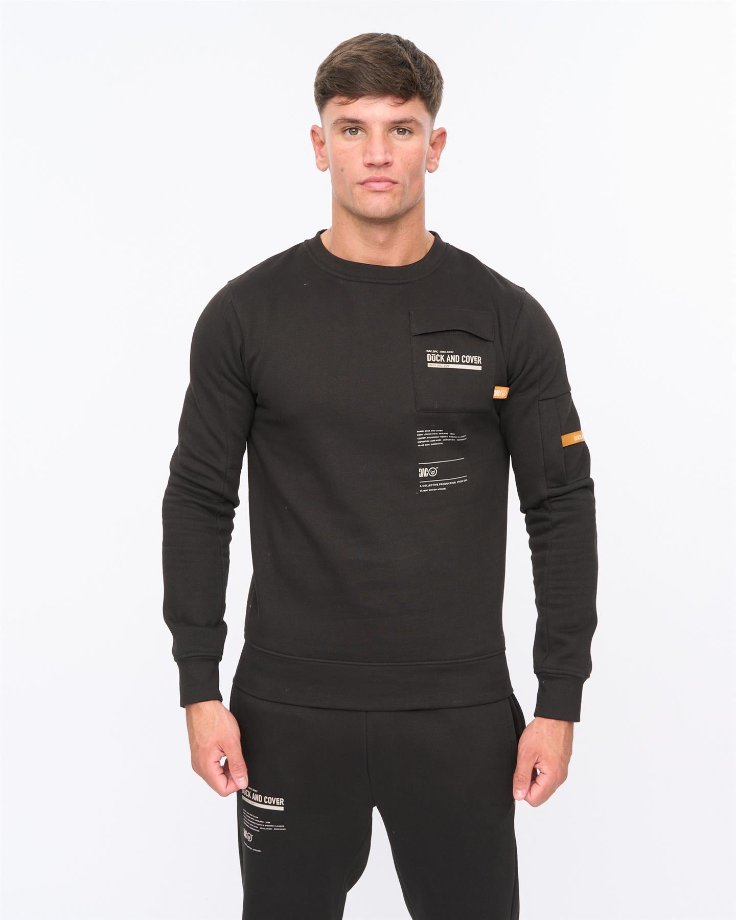Mens Applewood Crew Sweat Black