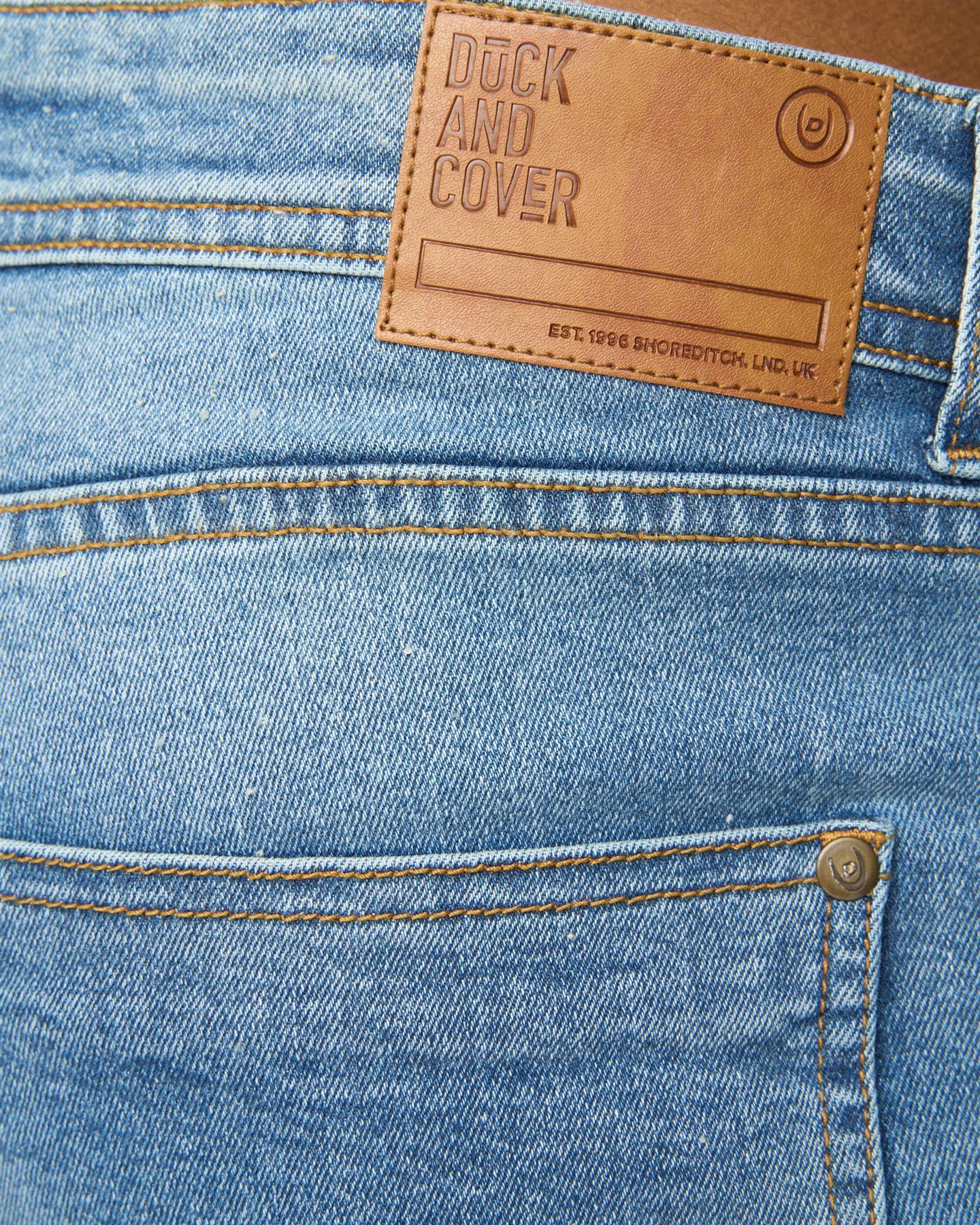 Mens Janstar Straight Leg Jeans Stone Wash