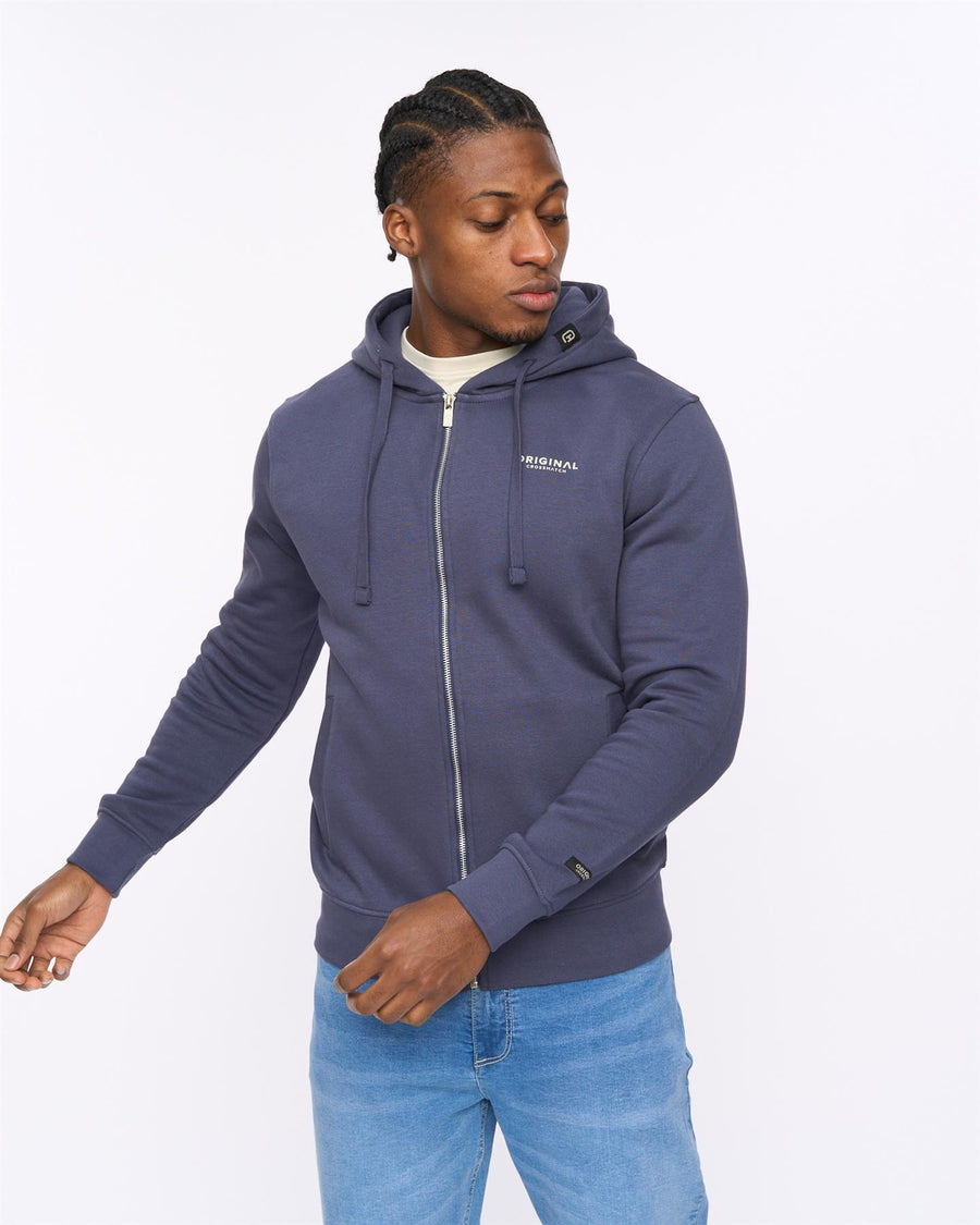 Mens Allmoor Zip Thru Hoodie Navy