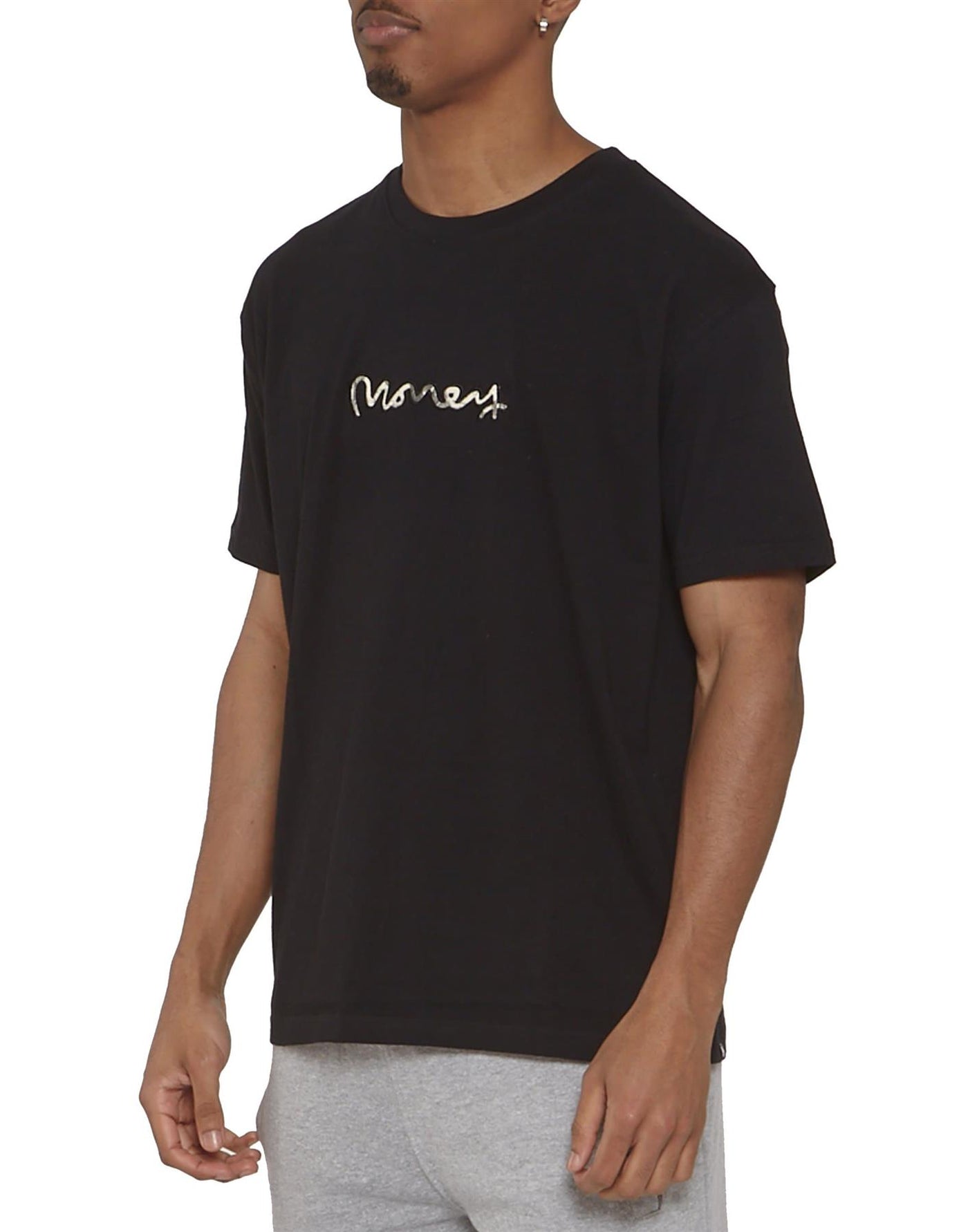 Mens Real Cash Dollar Tee Black