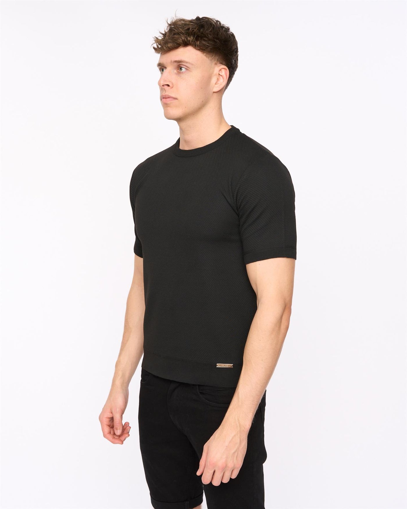 Mens Marvela Knit T-Shirt Black
