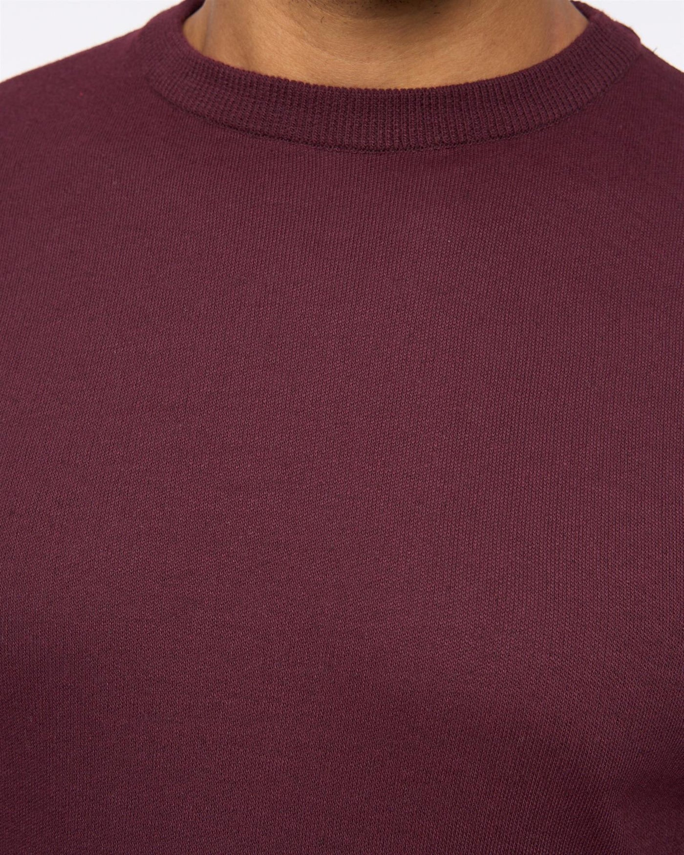 Pepston Crew Neck Jumper Burgundy Marl