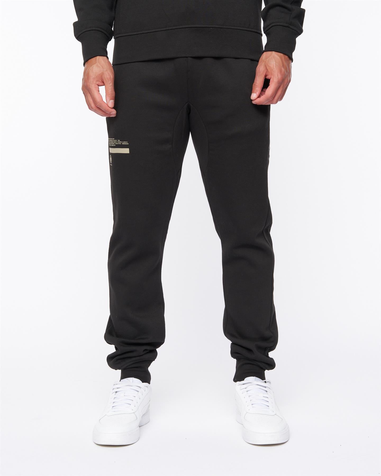 Mens Jennerkins Crew Sweat & Joggers Set Black
