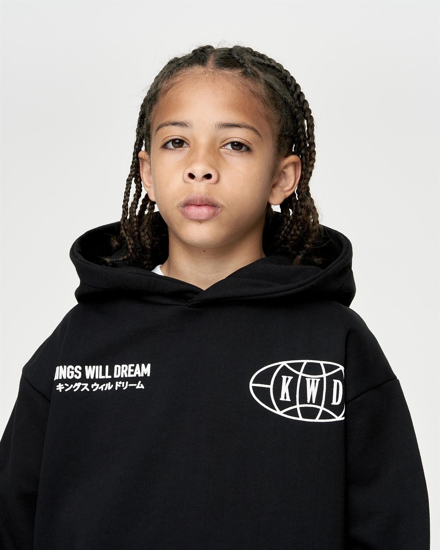 Kids Boys Studio Duo Line Hoodie Black