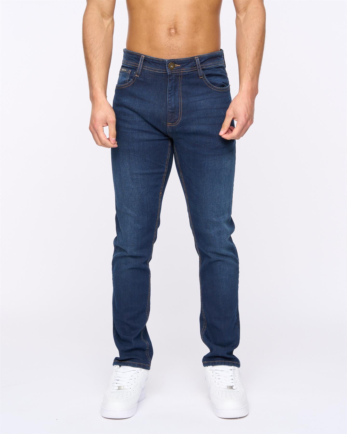 Mens Craze Comfort Fit Jeans Dark Wash