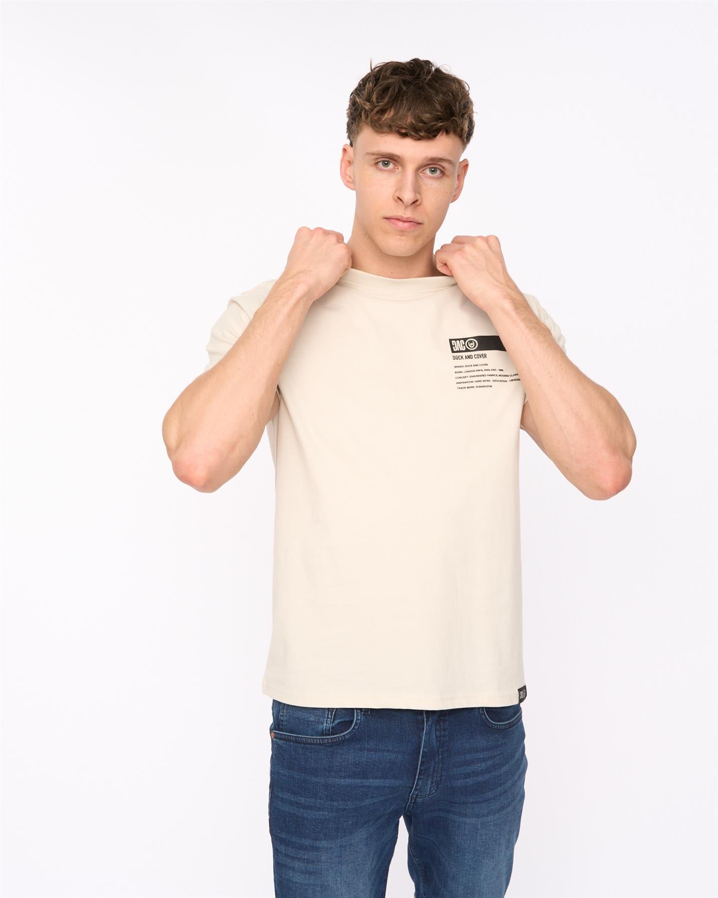 Mens Tatick T-Shirt Light Stone