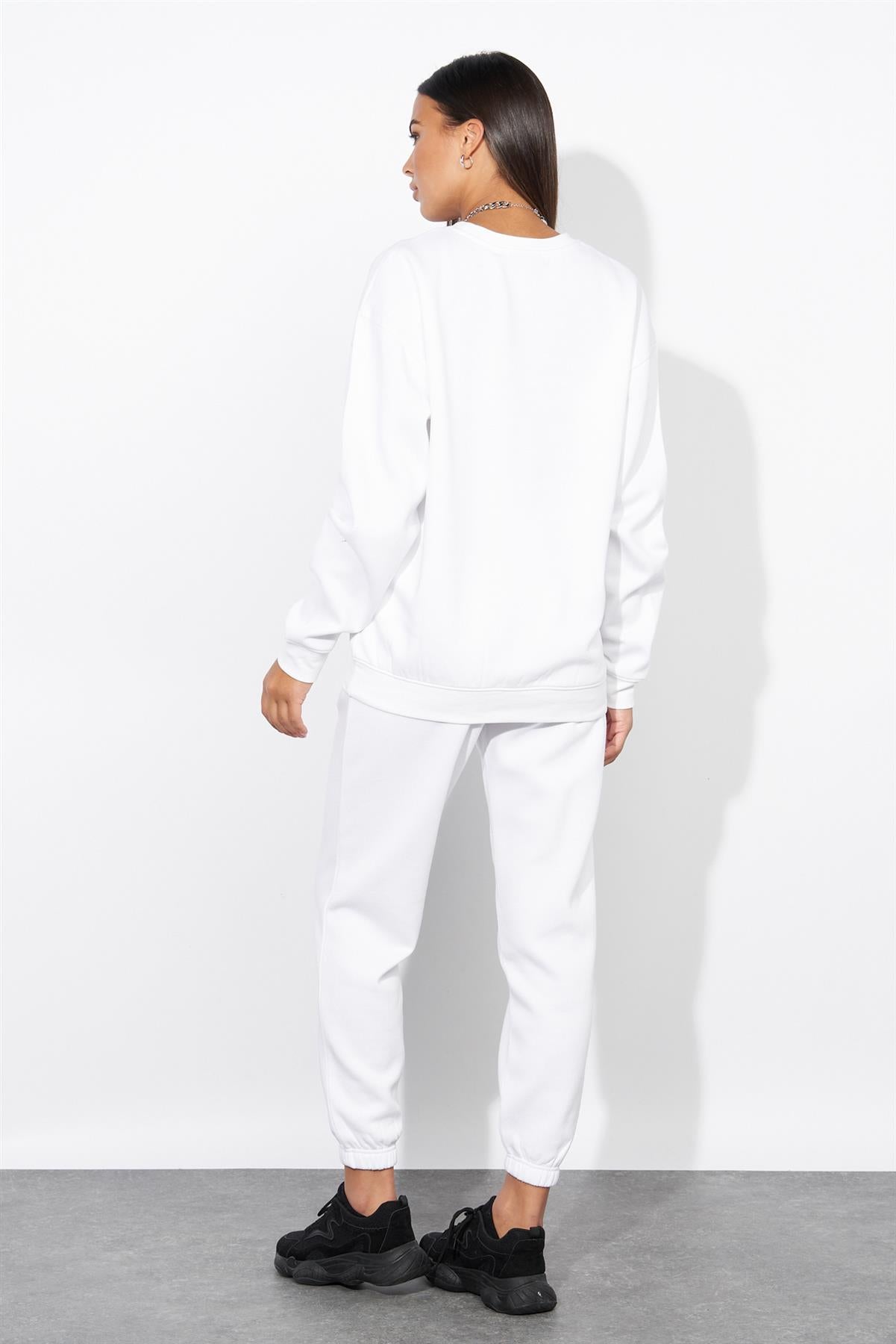 Ladies Lily Lane Valeria Crew White
