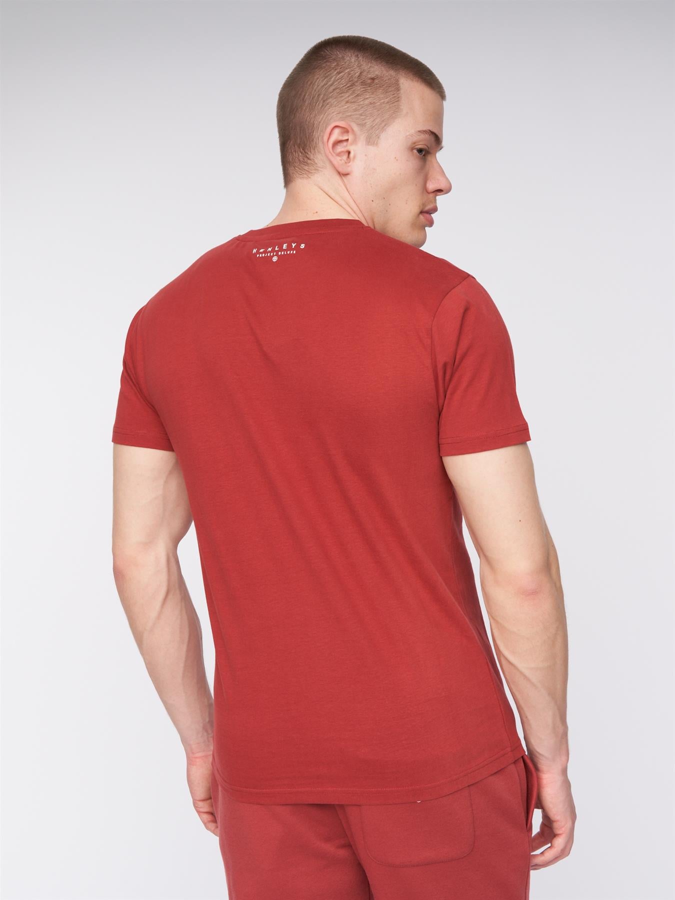 Mens Curveball T-Shirt Deep Red