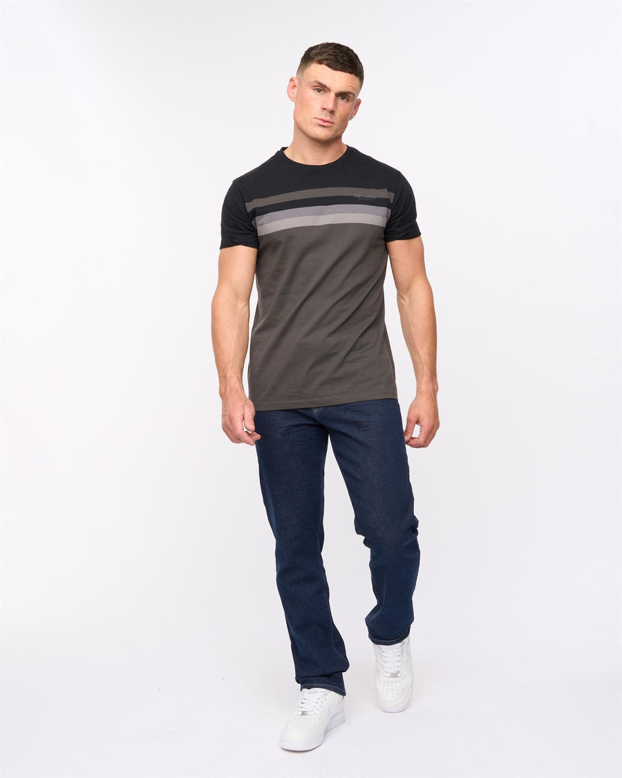 Crosshatch Mens Cadman Straight Jeans Raw Wash