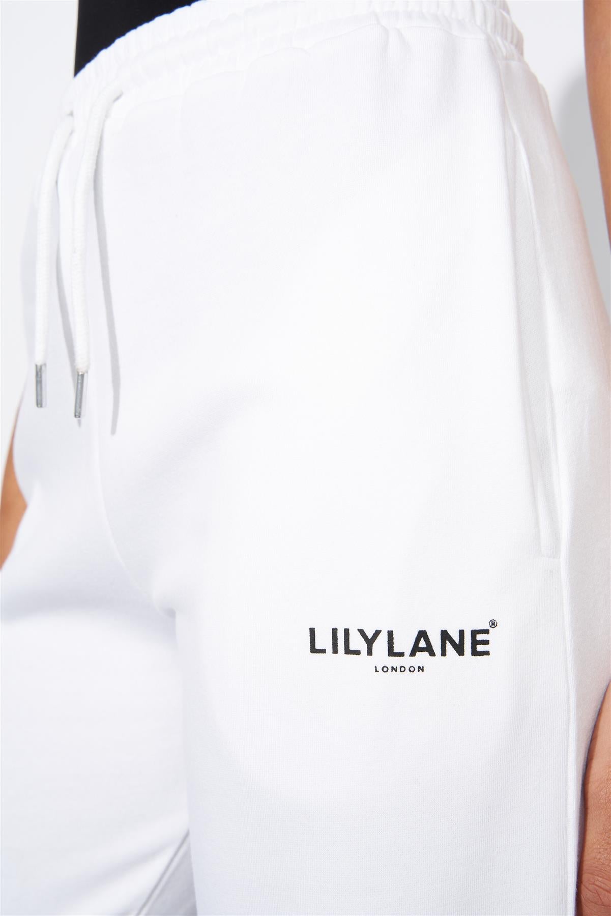 Ladies Lily Lane Daleyza Joggers White