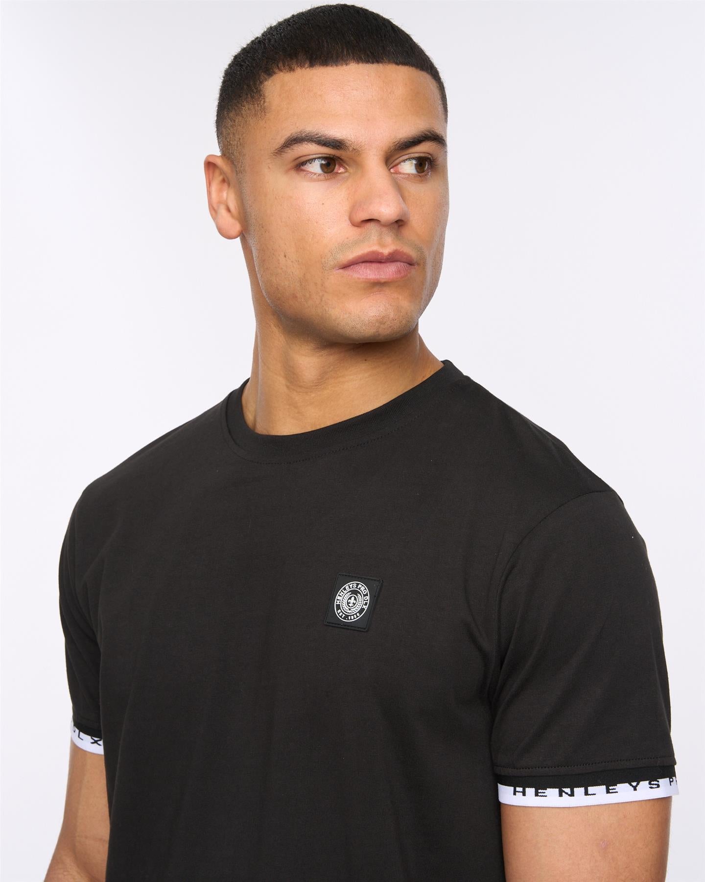 Mens Henjaque T-Shirt/Shorts Set Black
