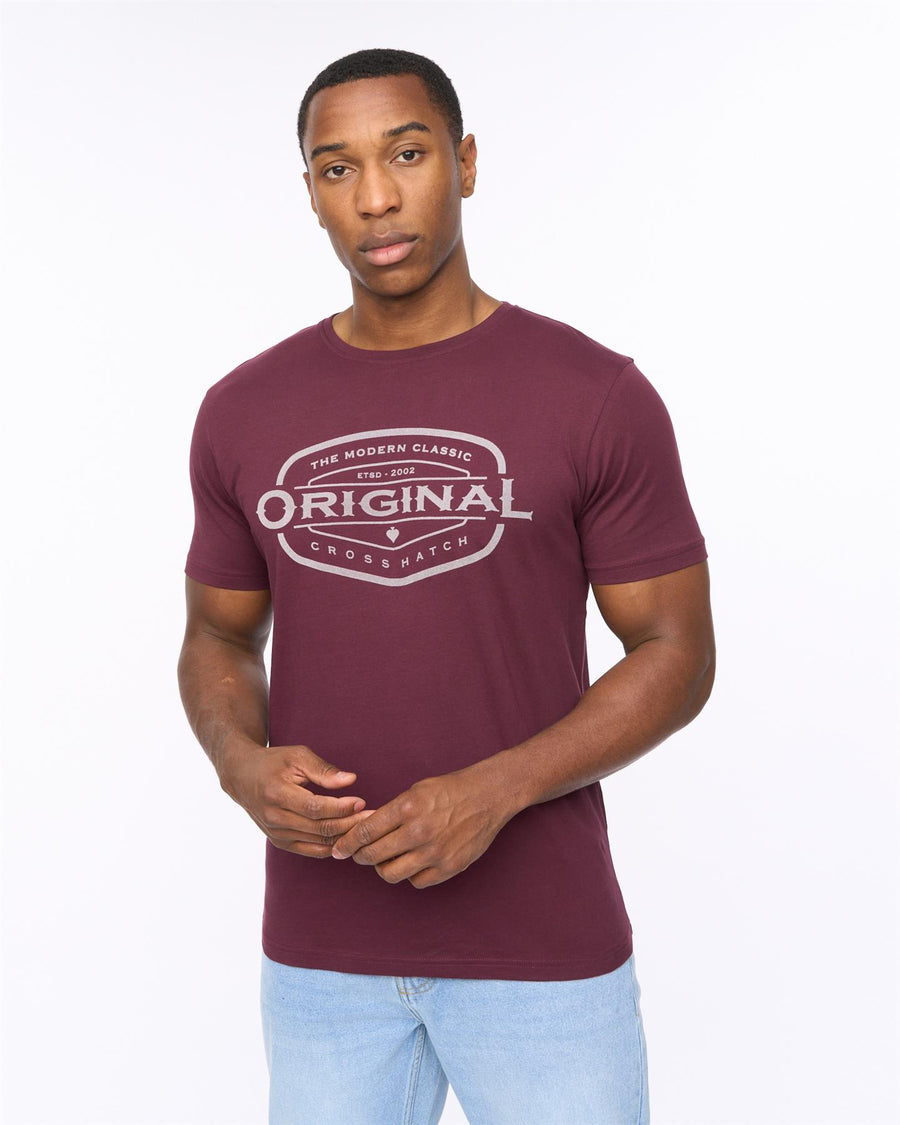 Mens Traptons T-Shirt Raisin
