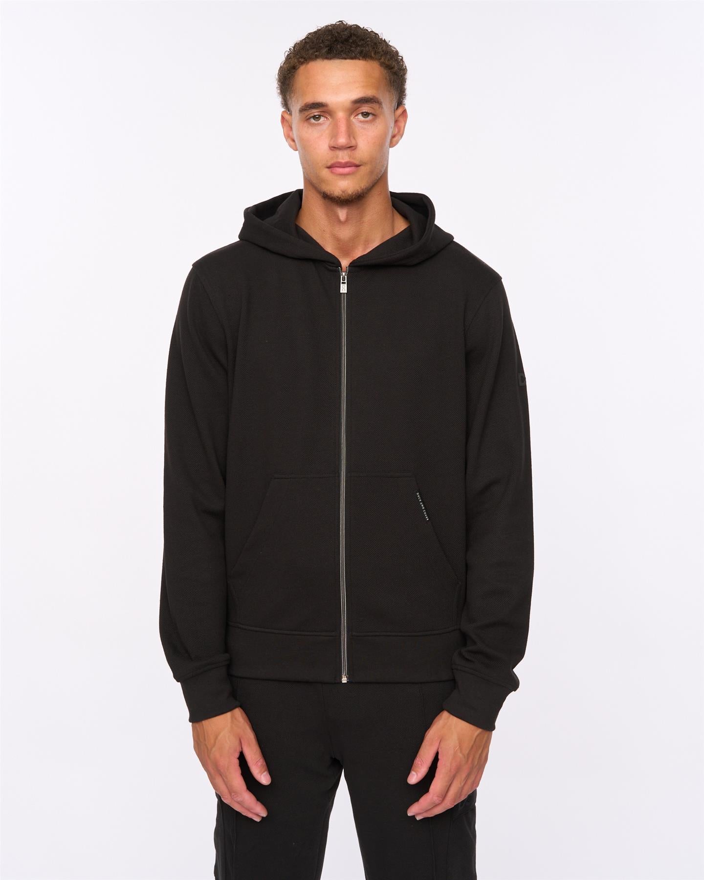 Mens Optimus Hoodie & Combat Joggers Set Black