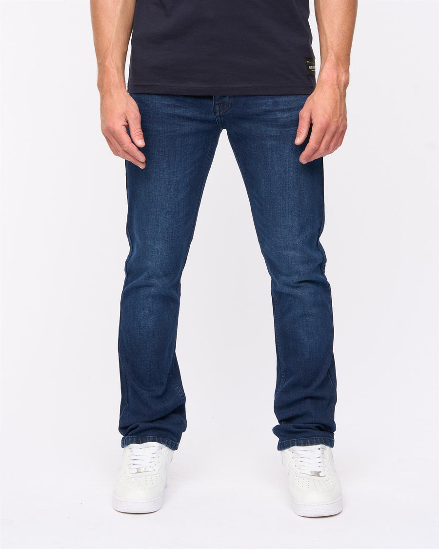 Crosshatch Mens Malcolm Slim Fit Jeans Dark Wash