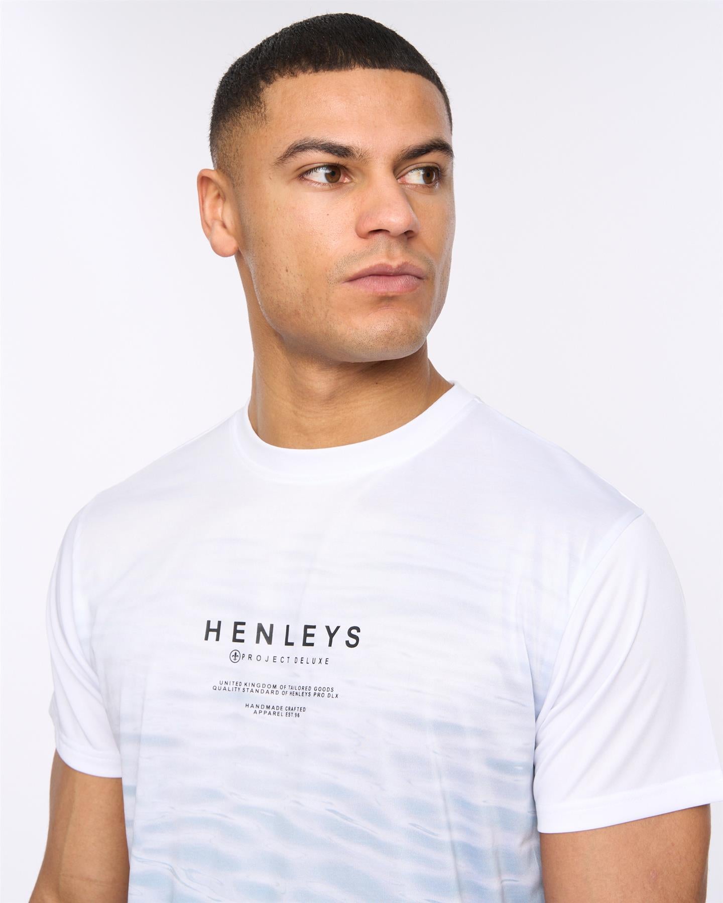Mens Henpool T-Shirt Denim Blue