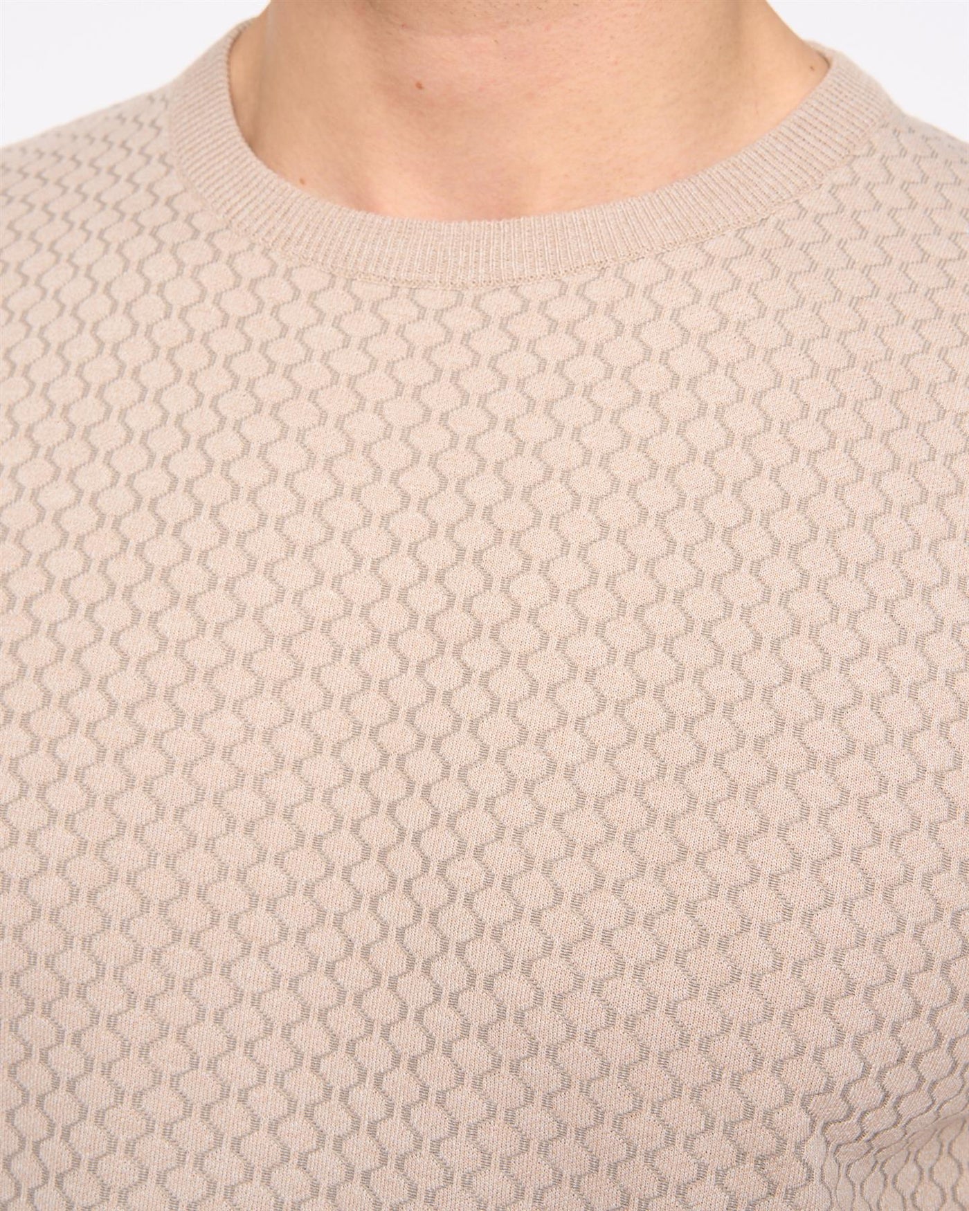 Mens Mataso Knit T-Shirt Stone