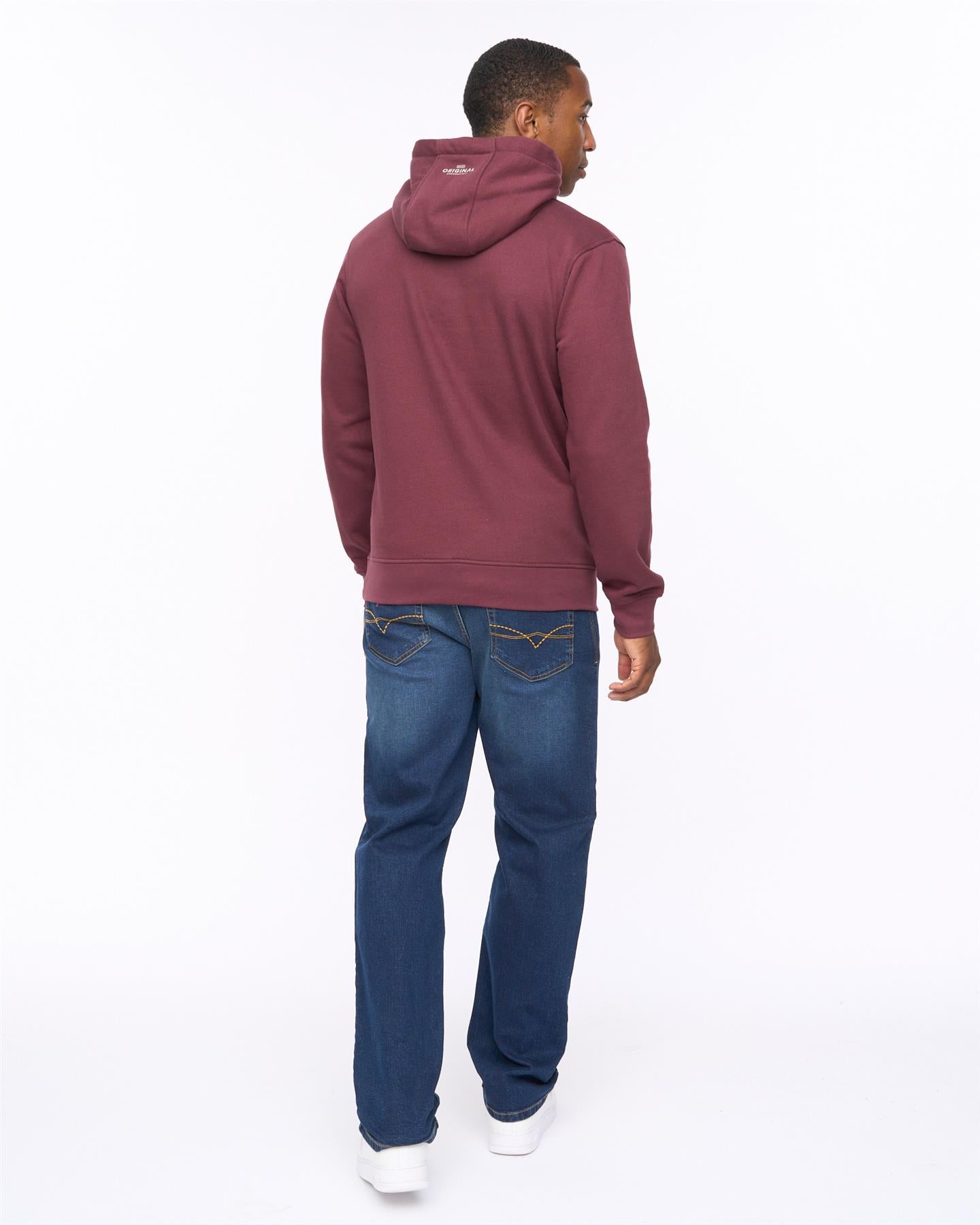 Mens Vintarge Hoodie Raisin