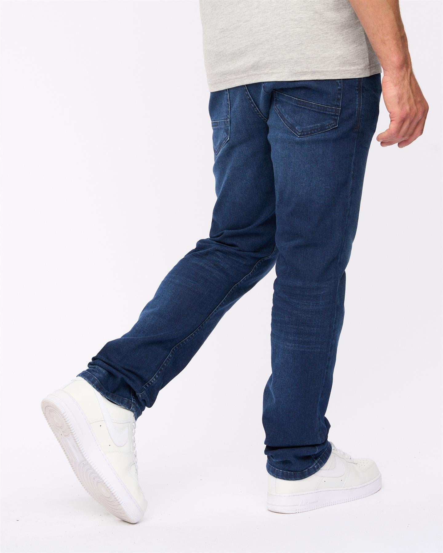 Mens Svelte Slim Fit Stretch Jeans Dark Wash