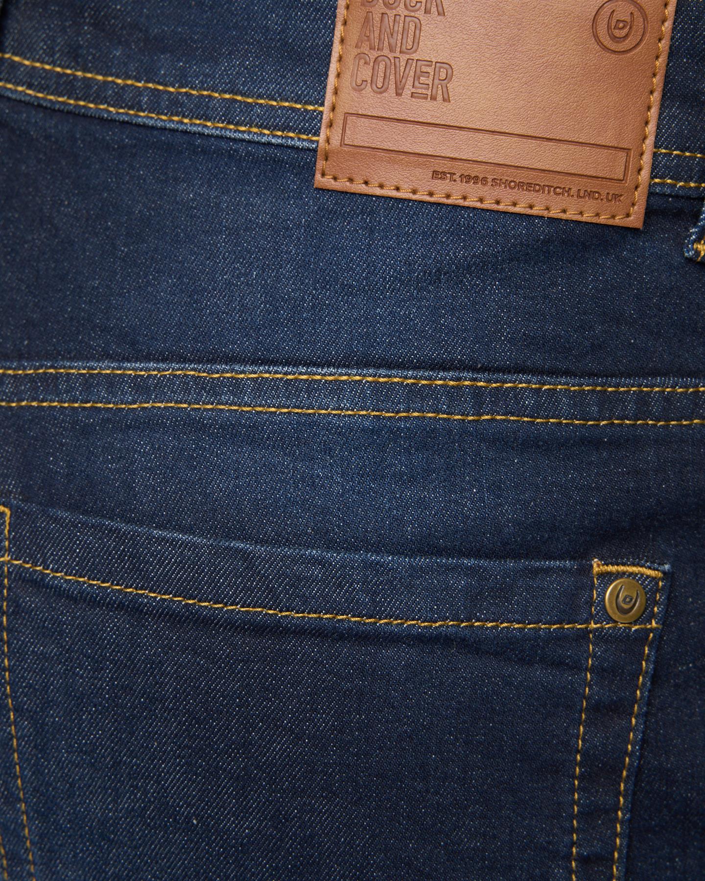 Mens Rushawn Relaxed Fit Jeans Dark Wash
