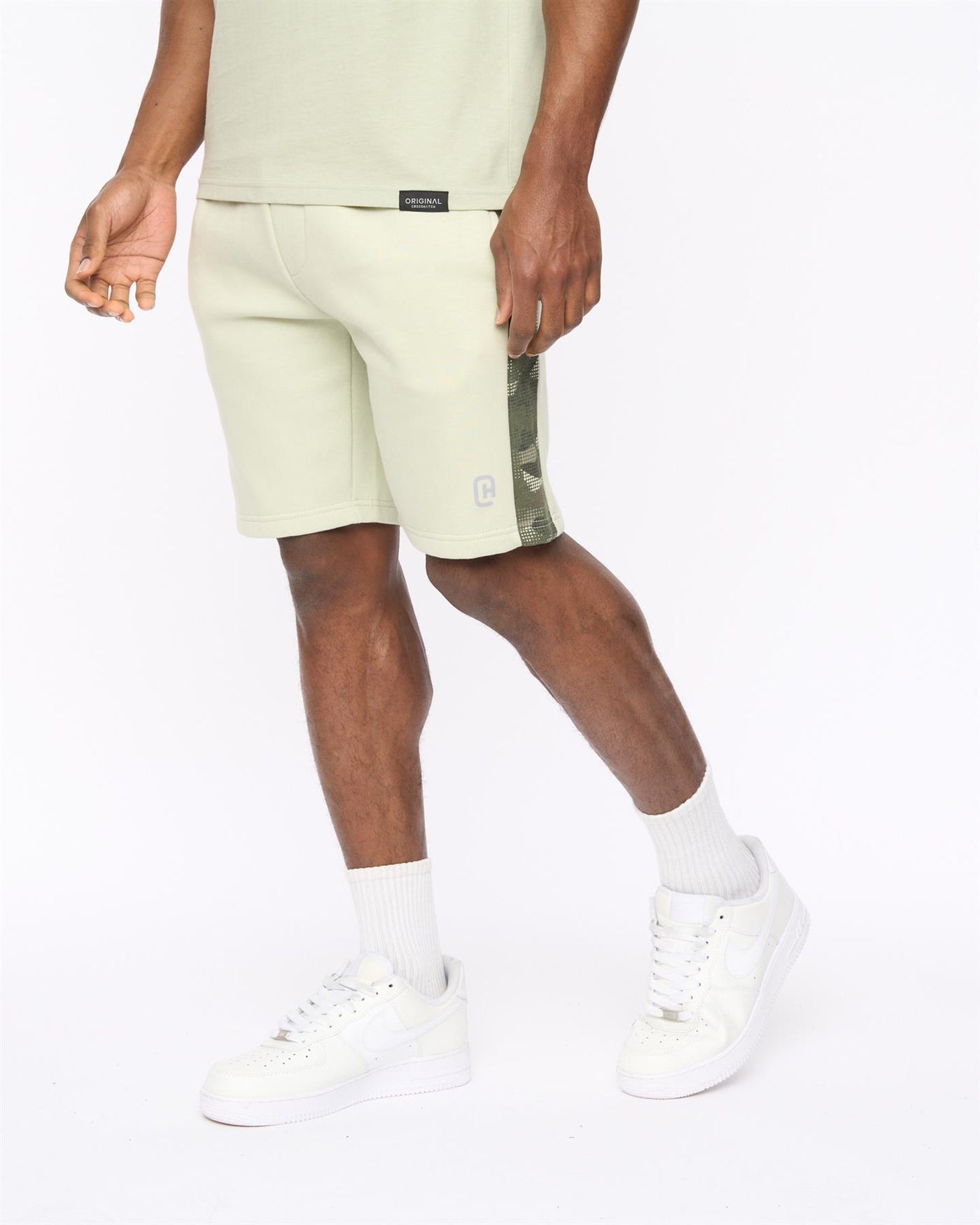 Mens Branton Jog Shorts Light Olive
