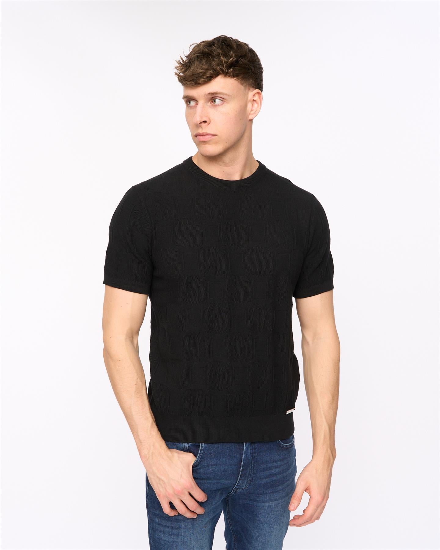 Mens Littleton Knit T-Shirt Black