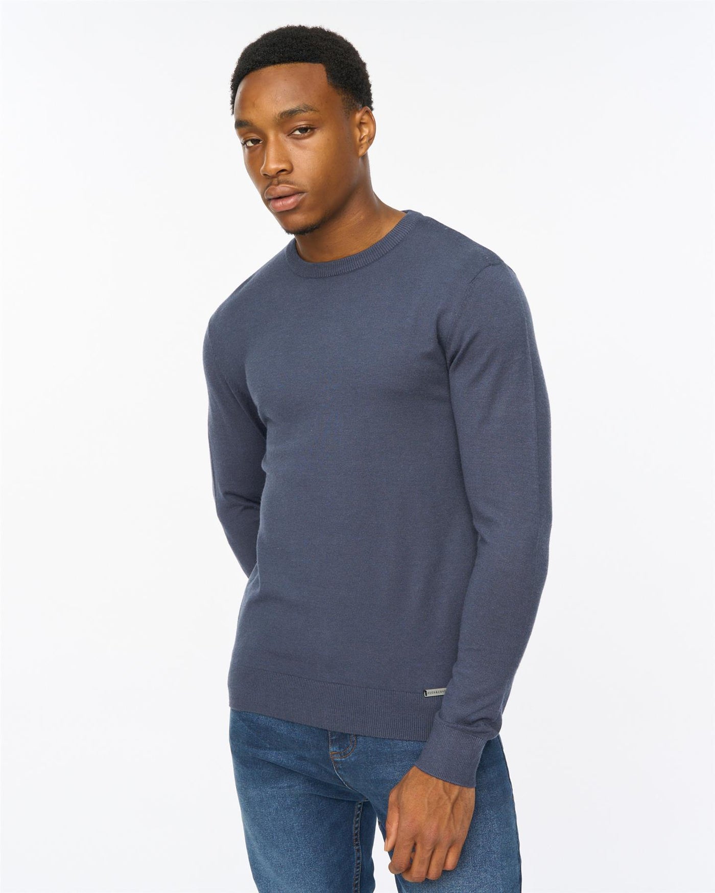 Mens Consenza Crew Knit Navy