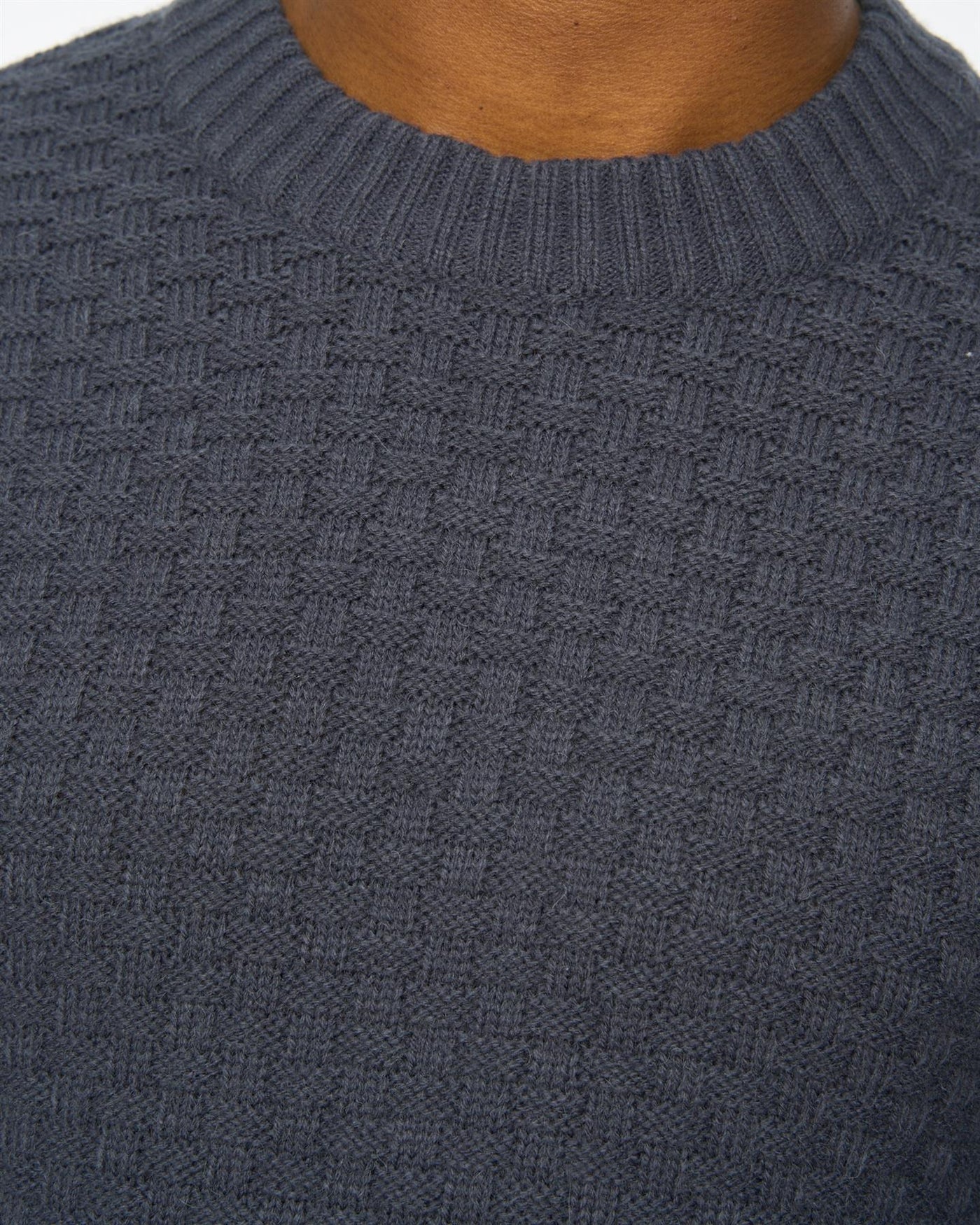 Mens Matera Textured Knit Navy