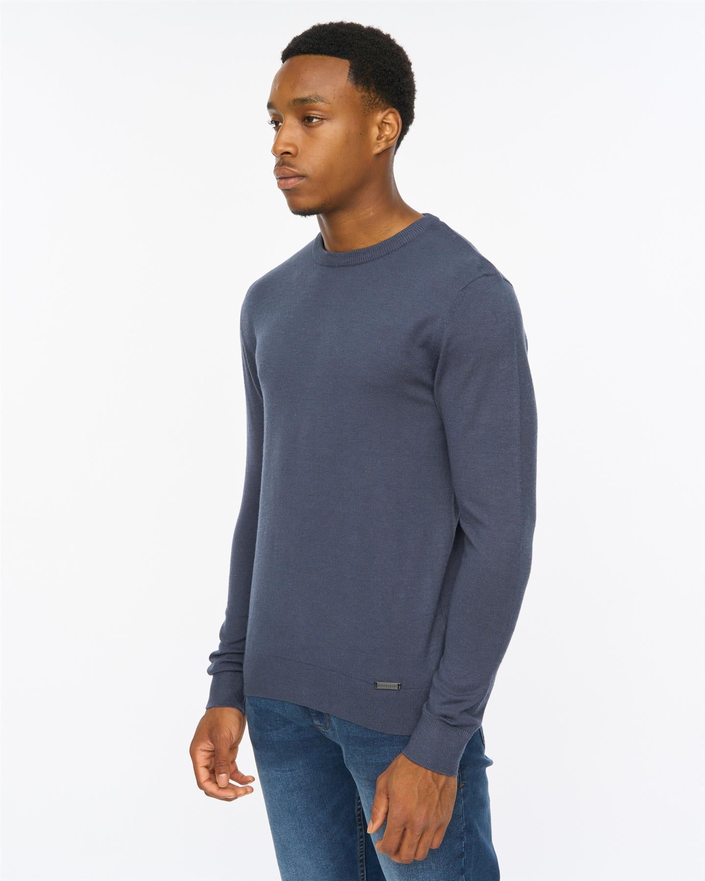 Mens Consenza Crew Knit Navy