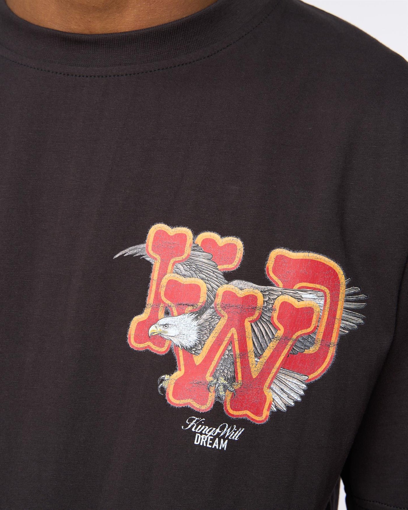 Mens Eagle Relaxed Fit T-Shirt Black