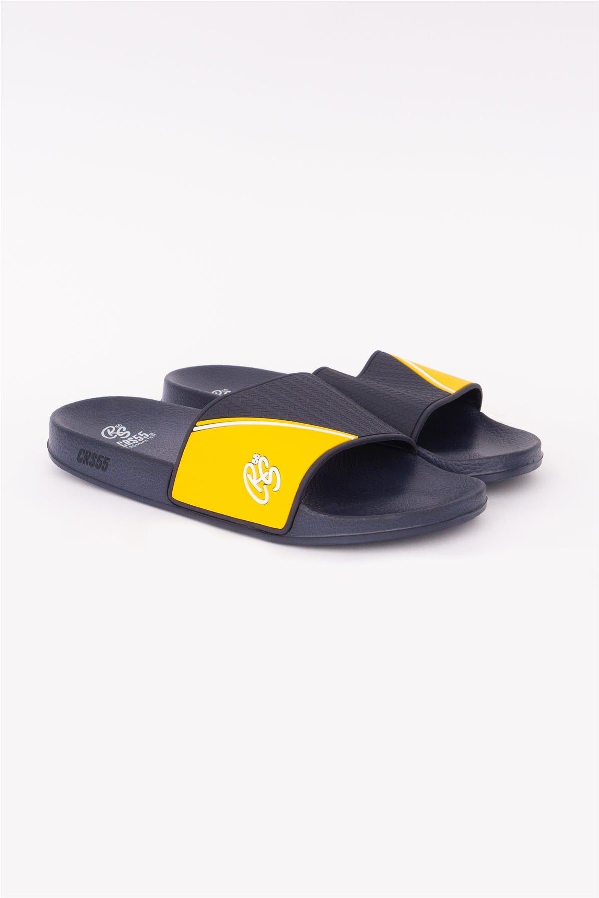 Mens Ventamoore Sliders Navy/Yellow