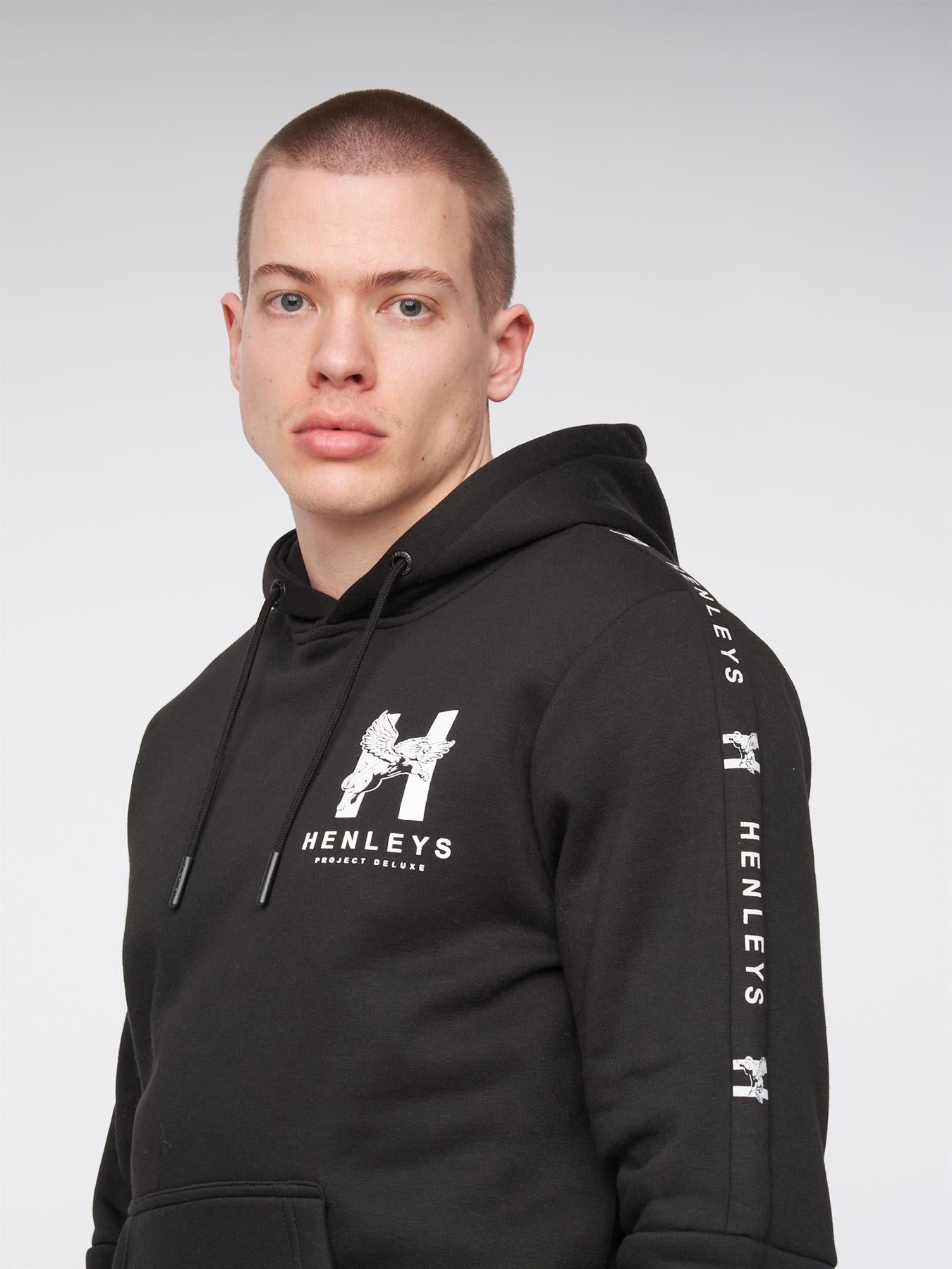 Mens Tapehen Hoodie Black