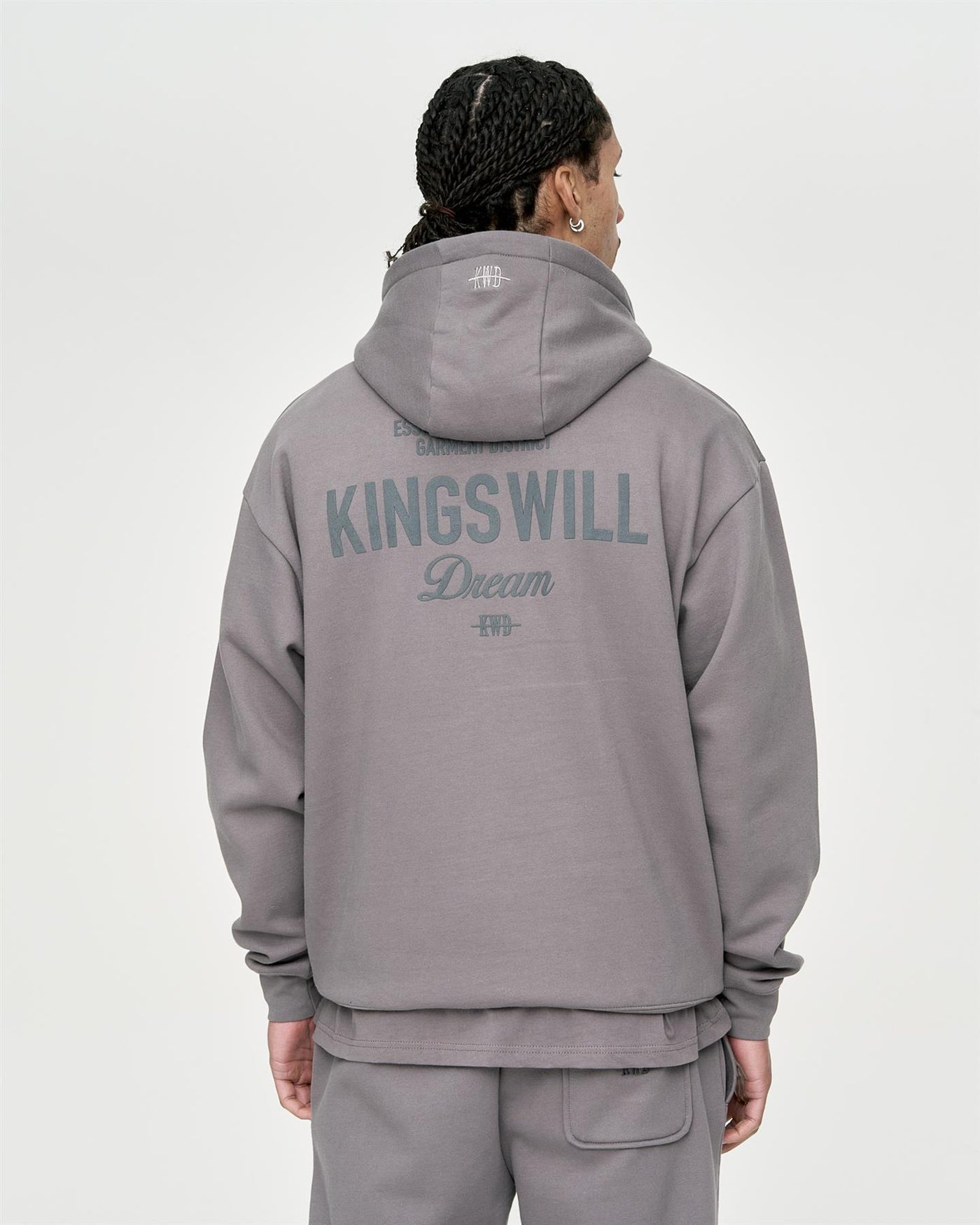 Mens Studio Garment District Hoodie Grey