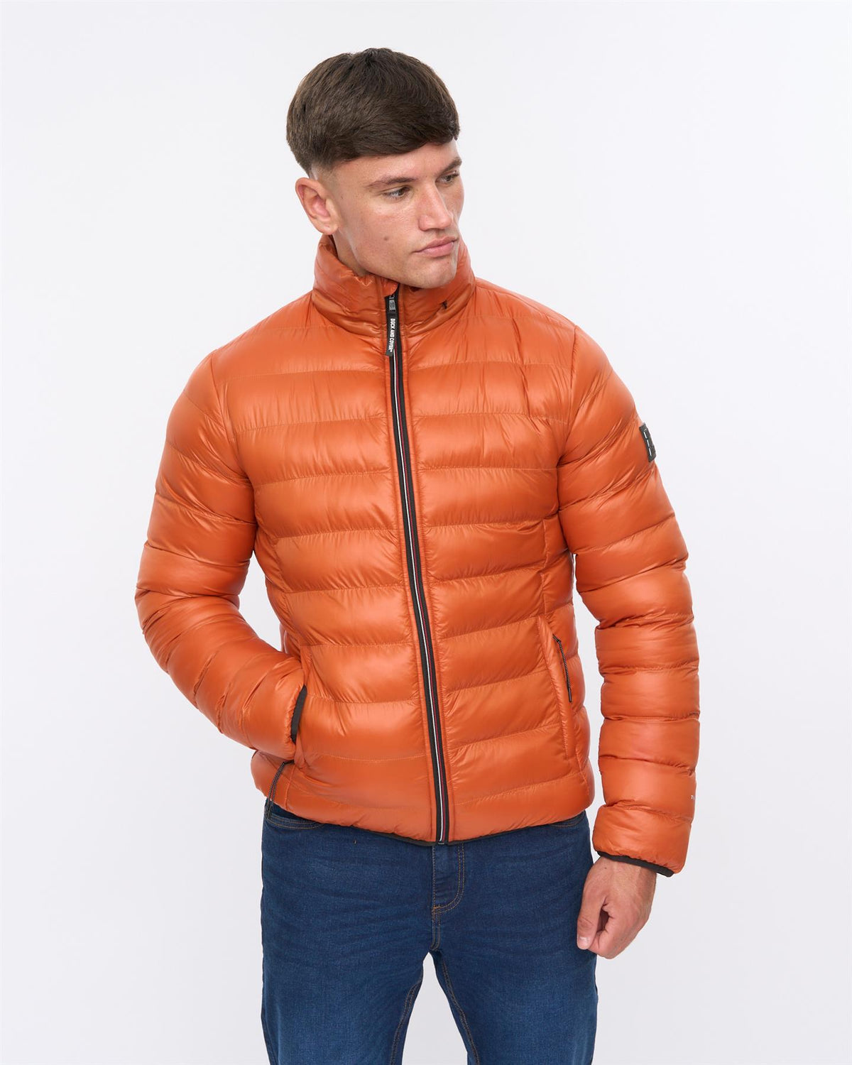 Mens Shemmy Two Quilted Jacket Orange