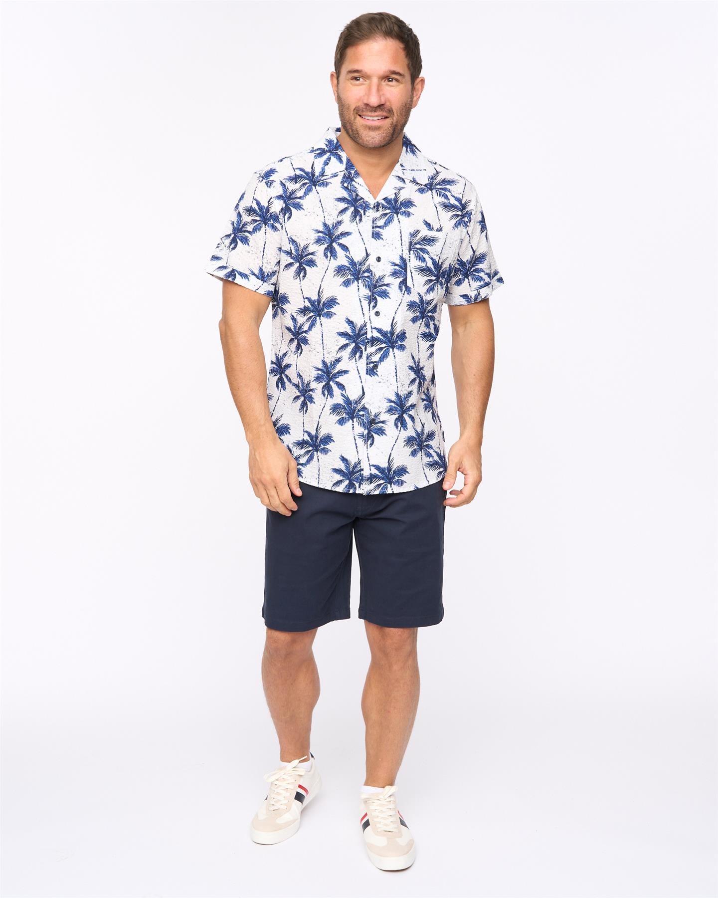 Mens Palmetto Short Sleeve Shirt White