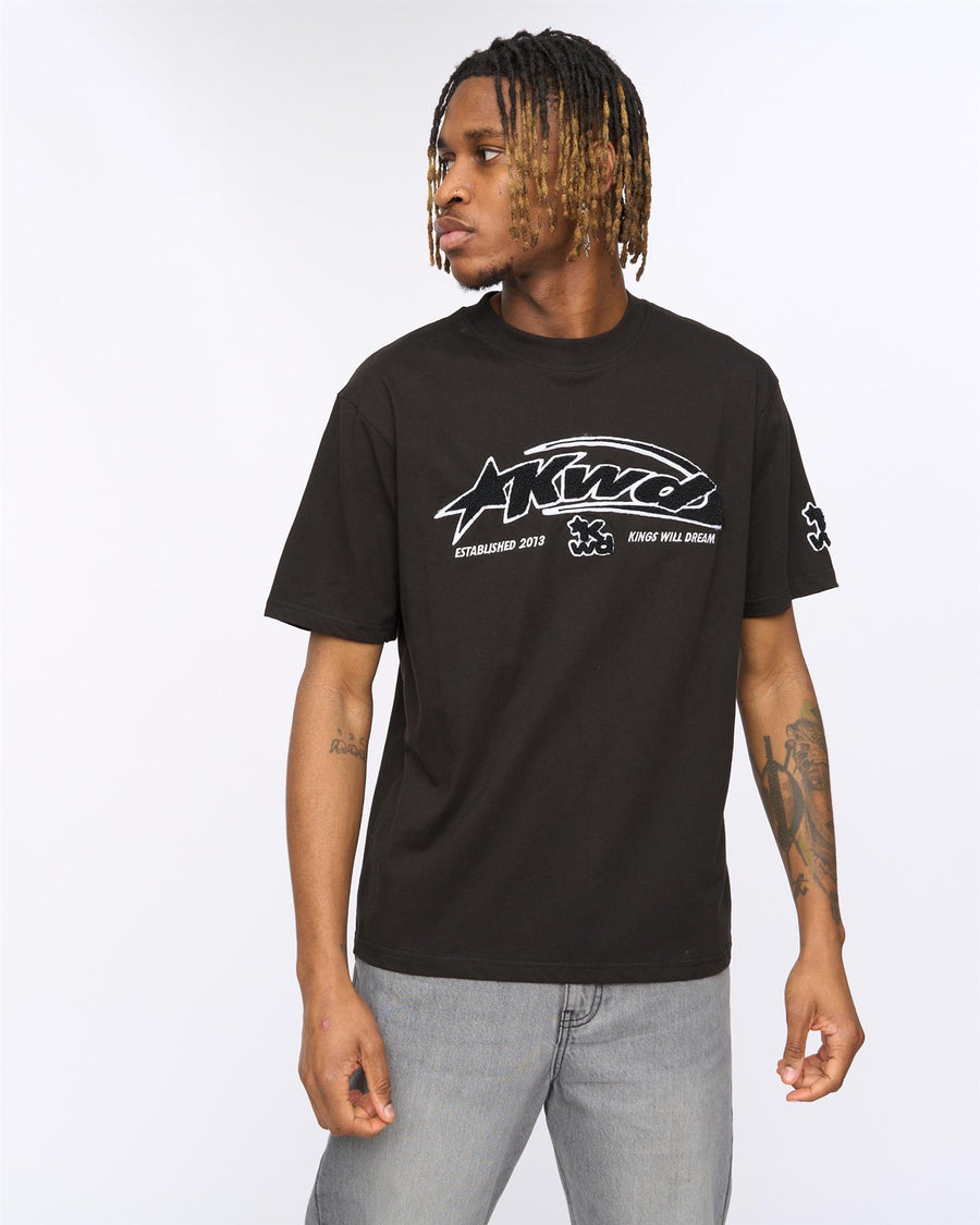 Mens Dashed T-Shirt Black