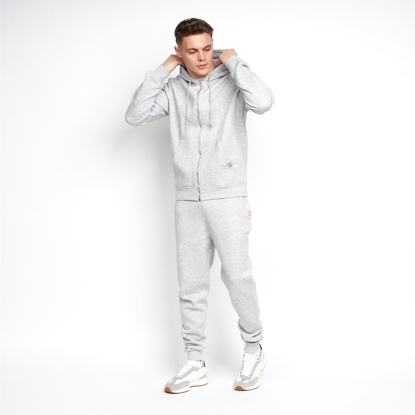 Garret Zip Thru Hoodieight Grey Marl