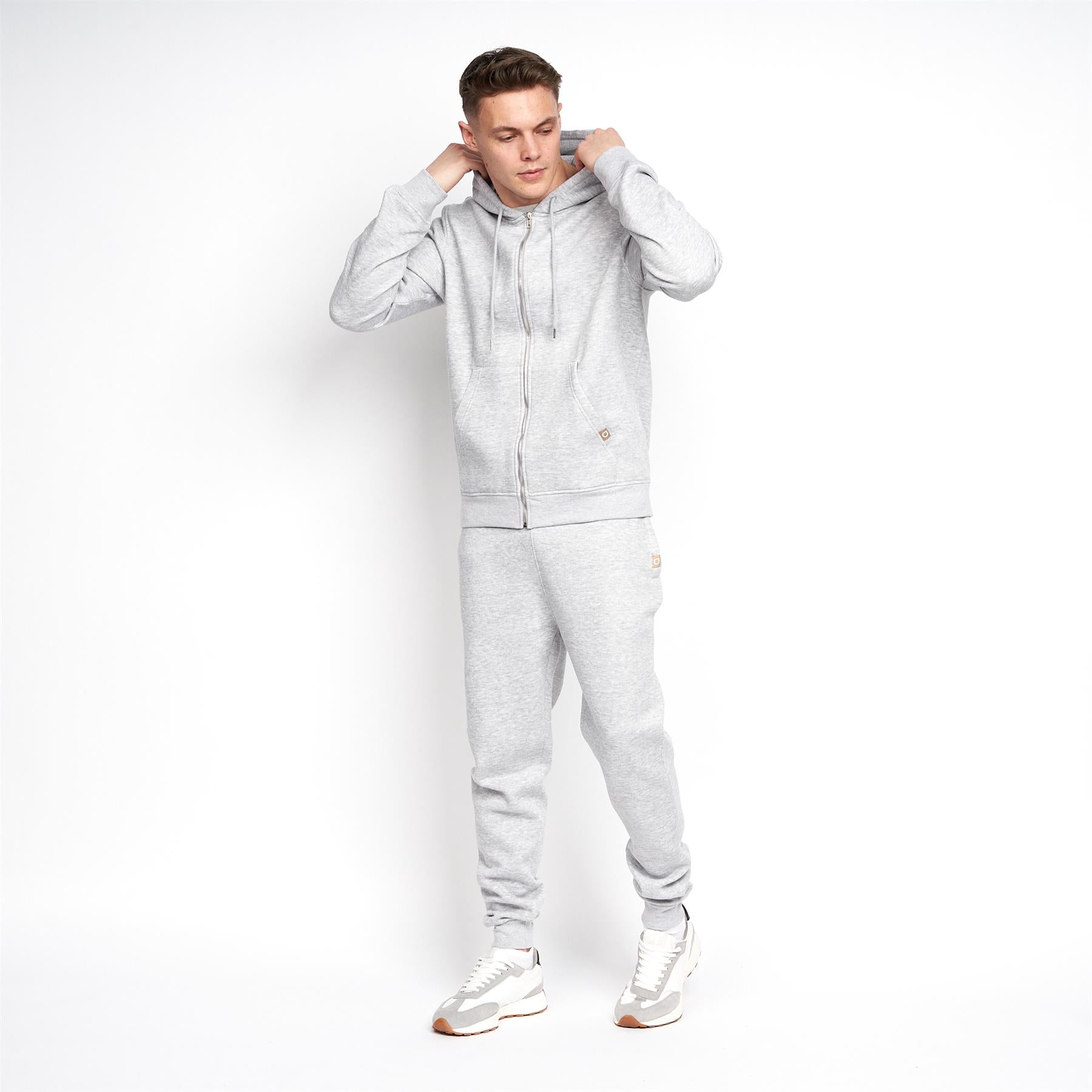 Garret Zip Thru Hoodieight Grey Marl