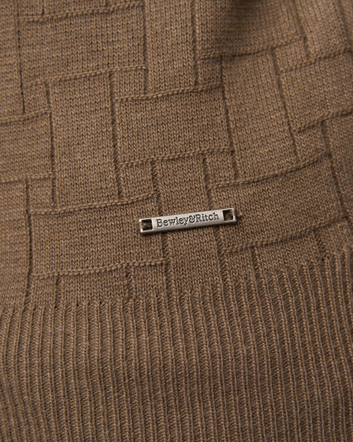 Aldrich 1/2 Zip Knit Polo Dark Taupe