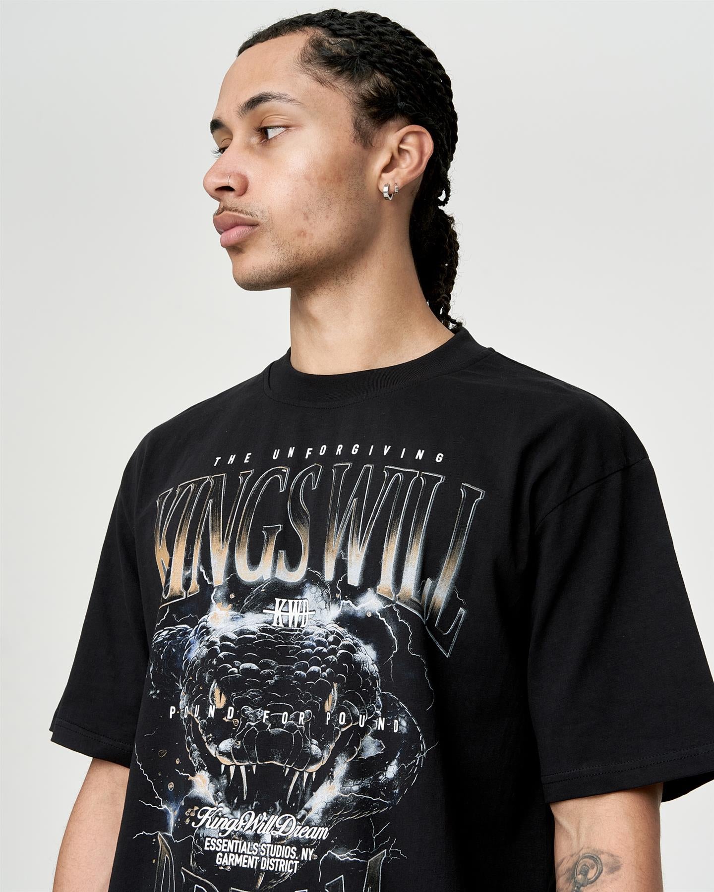 Mens Studio Snake Eyes T-Shirt Black