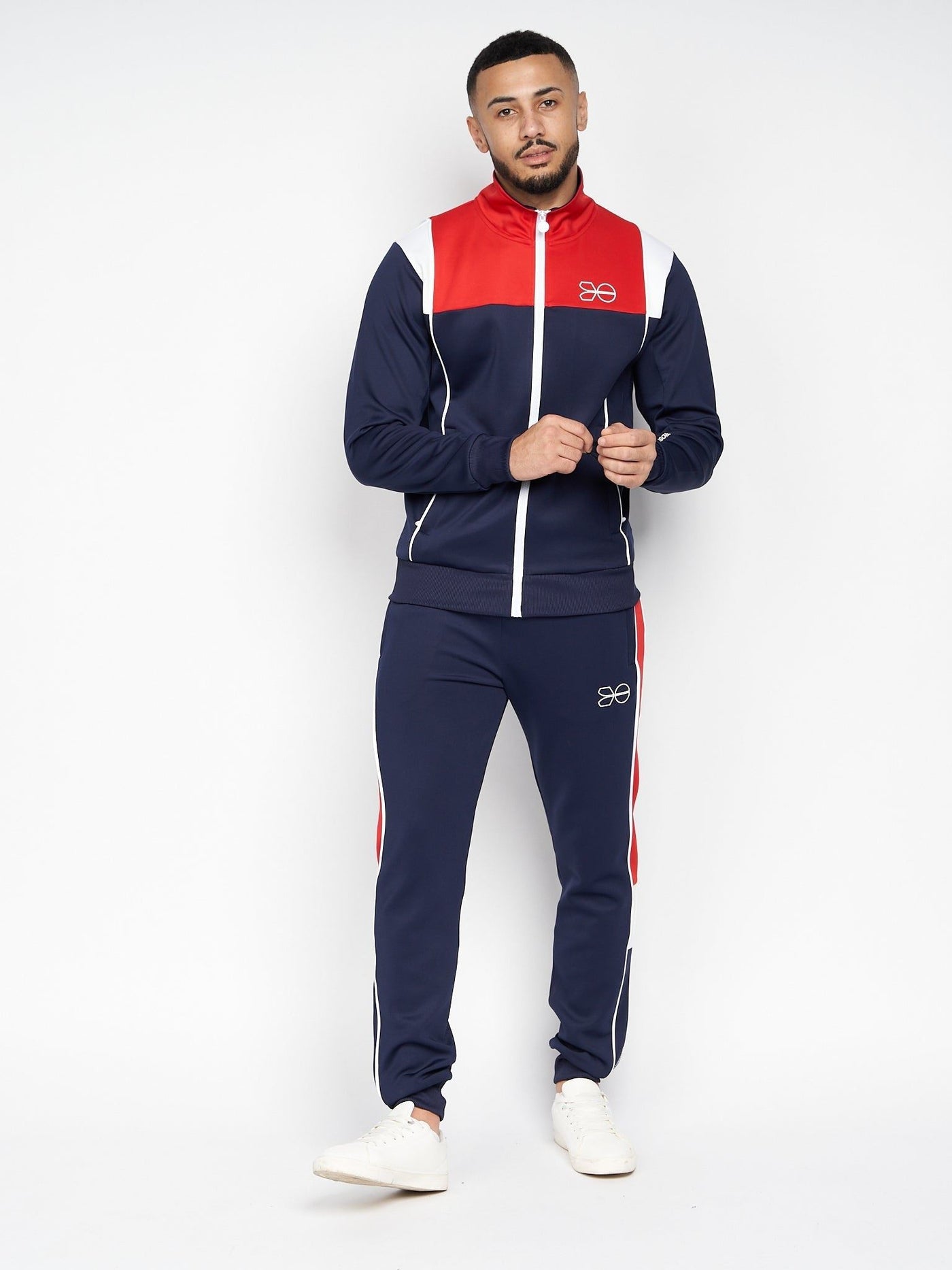 Mens Chinooks Tracksuit Navy/Red