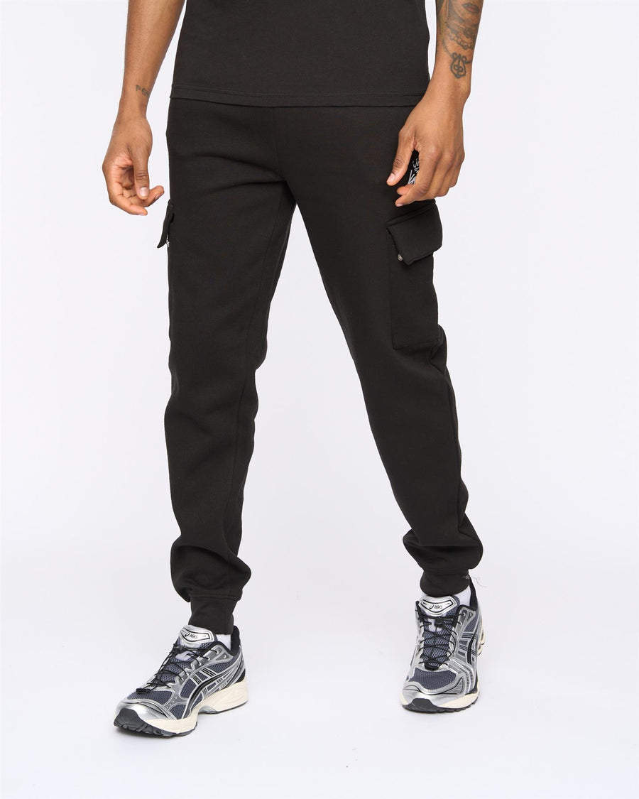Mens Crosby Cargo Joggers Black