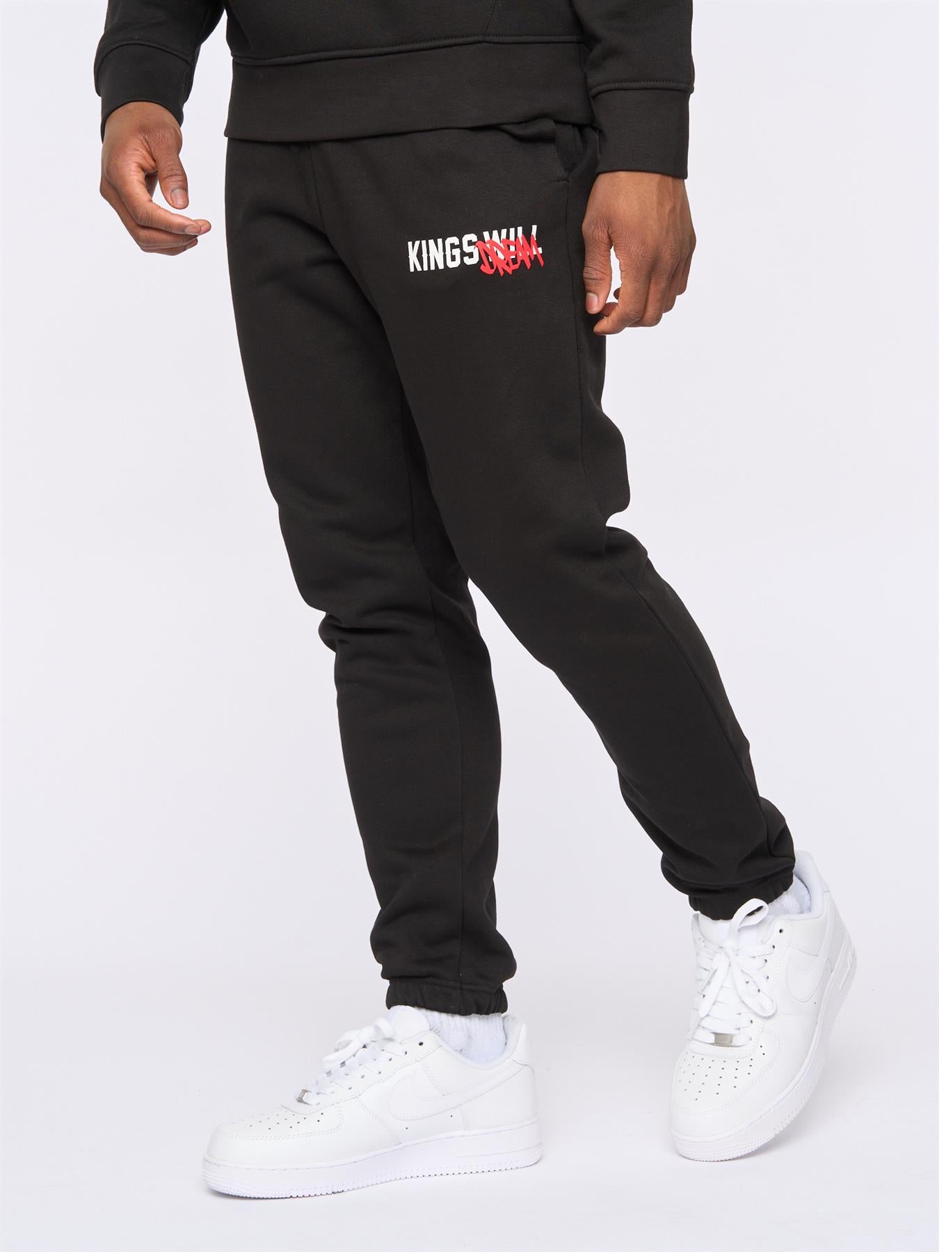 Mens Tagged Joggers Black