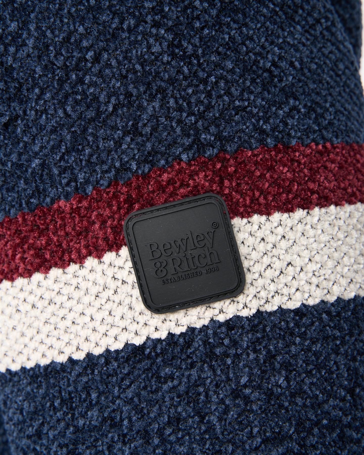 Stampton Chenille Full Zip Jumper Navy