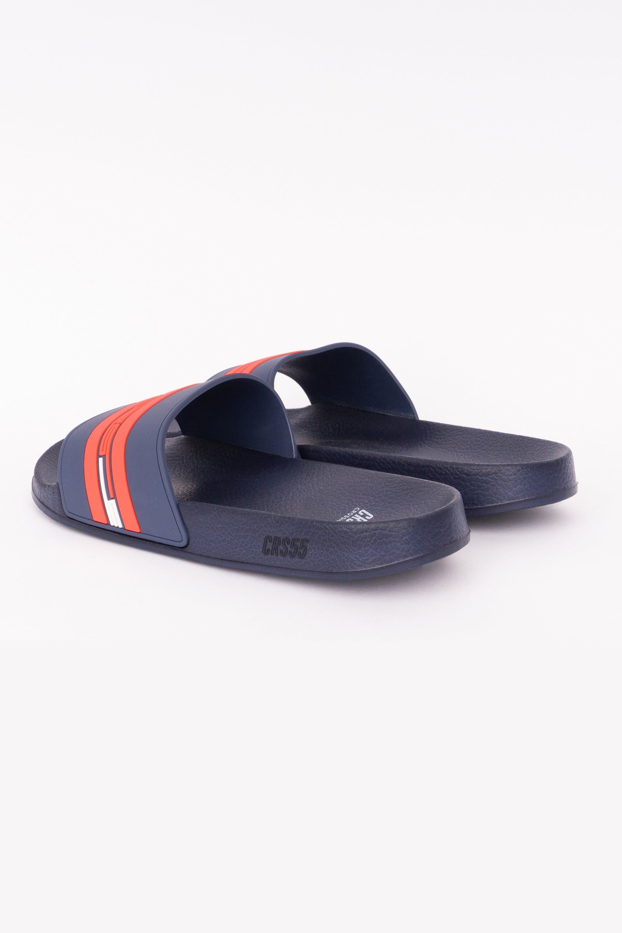 Mens Mentella Sliders Navy/Red