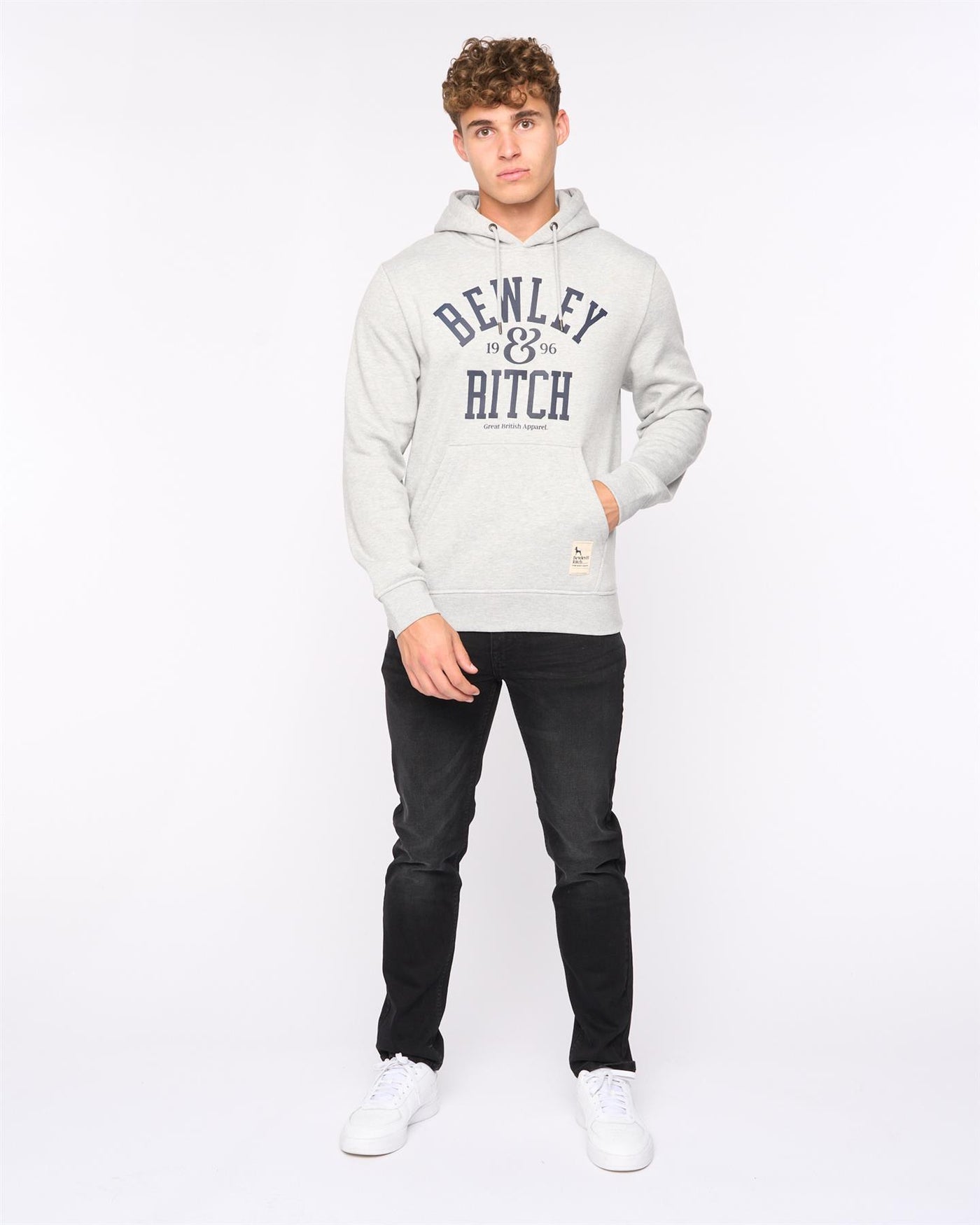 Mens  Nuford Hoodie Light Grey Marl