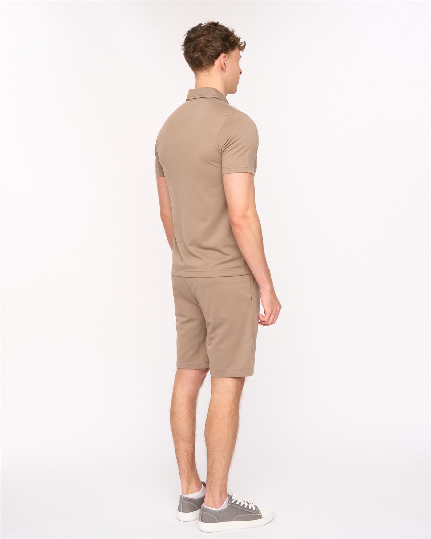 Mens Medford Polo & Shorts Set Taupe