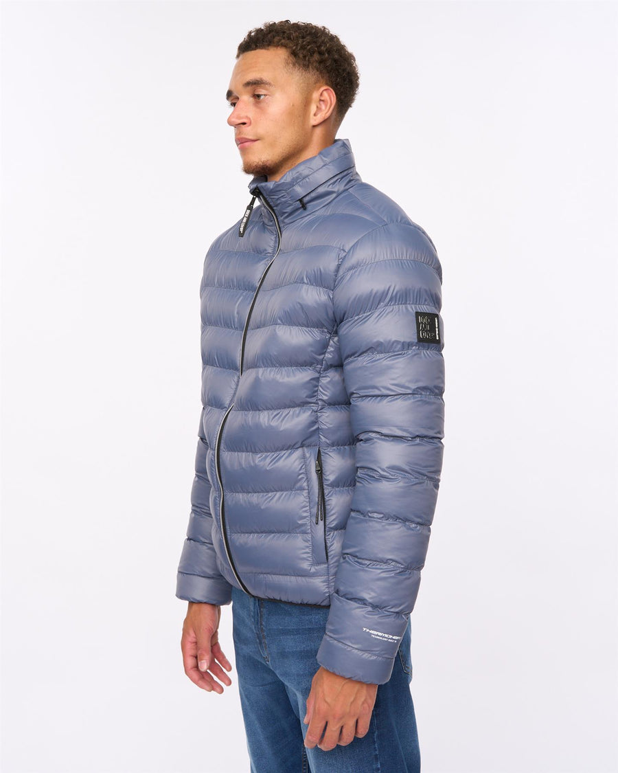 Mens Shemmy Two Quilted Jacket Denim Blue